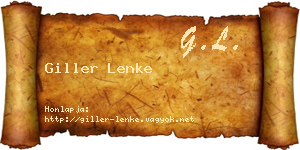 Giller Lenke névjegykártya
